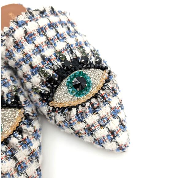 Kurt Geiger London Olive Eye Mule Pointed Toe Women's White Size US5 EU35.5 - Picture 11 of 11